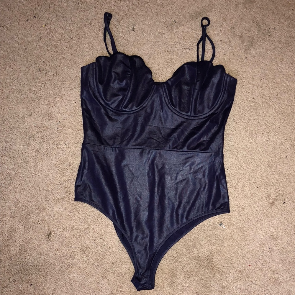 Windsor dark purple shell top body suit
